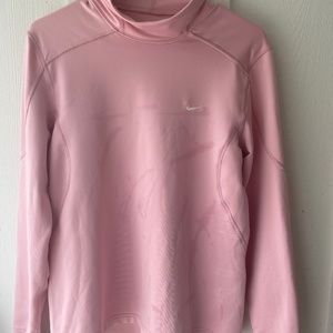 Pink Nike dry-fit turtleneck long sleeve thermal like garment shirt